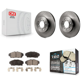 Front Disc Brake Rotors And Ceramic Pads Kit For Acura Integra Honda Civic