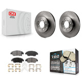 Front Disc Brake Rotors And Ceramic Pads Kit For Honda Civic Fit del Sol