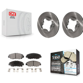 Front Disc Brake Rotors And Ceramic Pads Kit For Honda Accord Acura CL