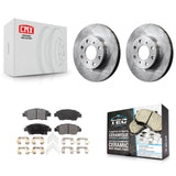 Front Disc Brake Rotors And Ceramic Pads Kit For Honda Civic