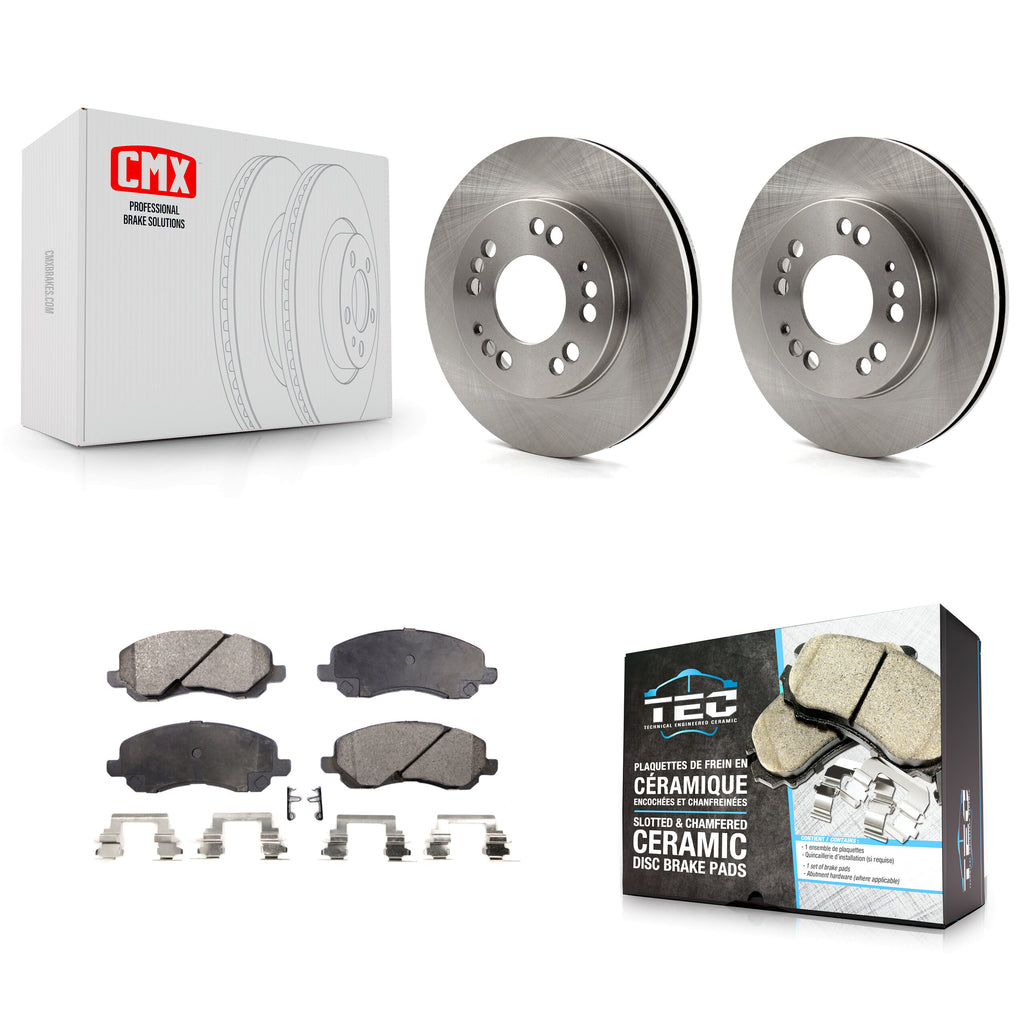 [Front] 2001 Mitsubishi Eclipse Galant 2.4L Premium OE Brake Rotors & Ceramic Pads Kit For Max Braking