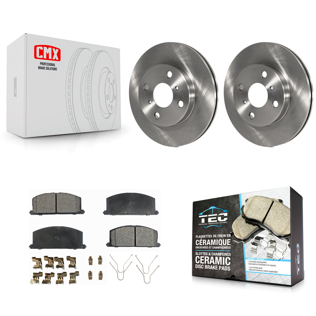 Front Disc Brake Rotors And Ceramic Pads Kit For Toyota Tercel Paseo