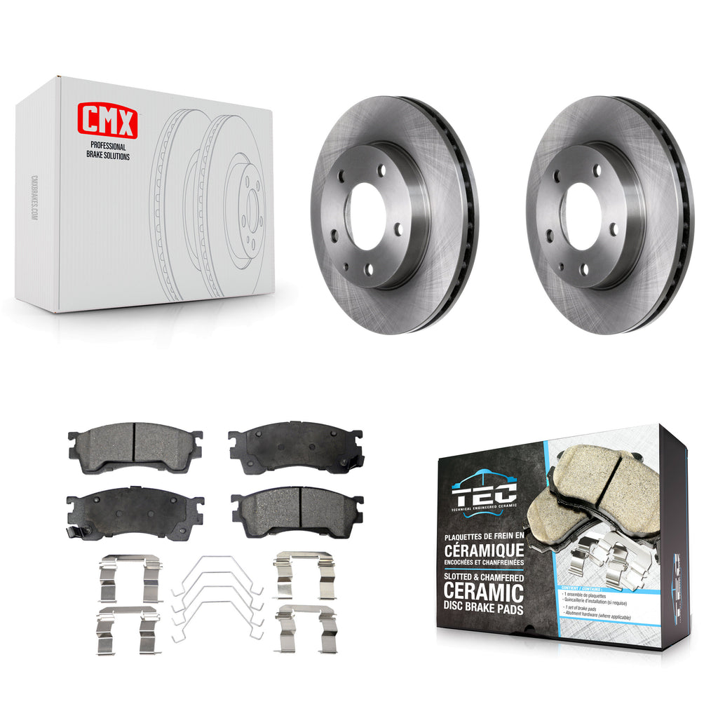 Front Disc Brake Rotors And Ceramic Pads Kit For Mazda 626 Ford Probe MX-6