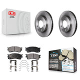 Front Disc Brake Rotors And Ceramic Pads Kit For Mazda Protege Protege5
