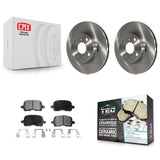 [Front] 1998-2002 Toyota Corolla Chevrolet Prizm Premium OE Brake Rotors & Ceramic Pads Kit For Max Braking