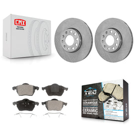 Front Disc Brake Rotors Ceramic Pad Kit For Volkswagen Passat Audi A4 Quattro A6
