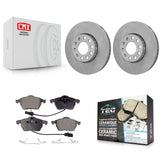 Front Disc Brake Rotors Ceramic Pad Kit For Volkswagen Passat Audi A4 Quattro A6