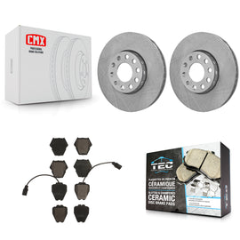 Front Disc Brake Rotor And Ceramic Pad Kit For Volkswagen Passat Audi A4 Quattro