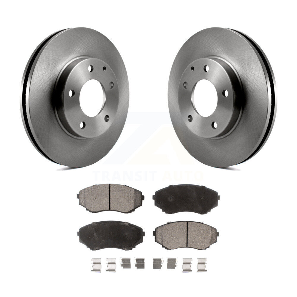 Front Disc Brake Rotors And Ceramic Pads Kit For 2000-2006 Mazda MPV