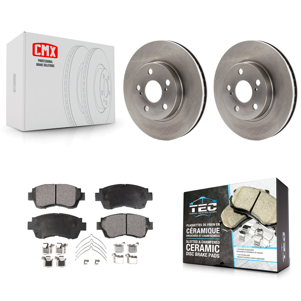 [Front] 1998 Toyota Celica Premium OE Brake Rotors & Ceramic Pads Kit For Max Braking