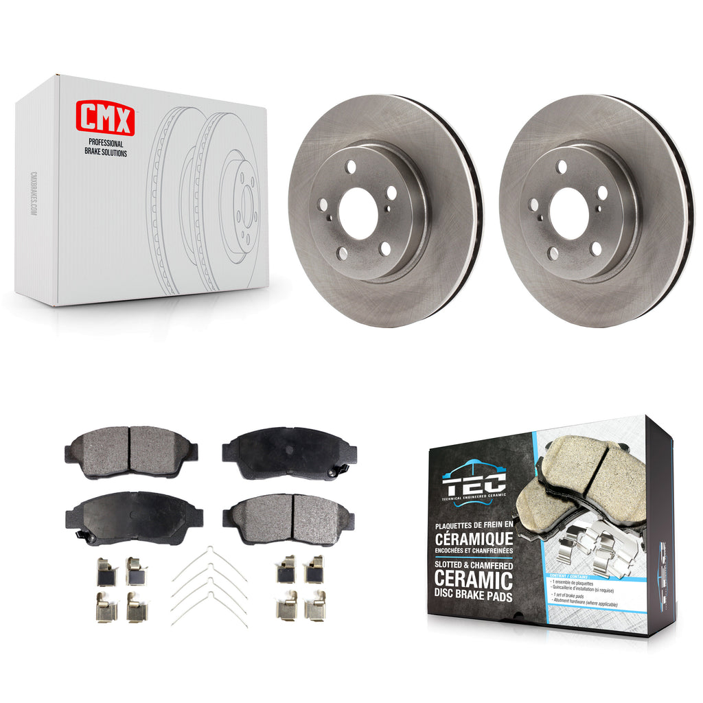[Front] 1994-1997 Toyota Celica ST Premium OE Brake Rotors & Ceramic Pads Kit For Max Braking