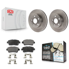 [Front] 2000 Toyota Celica GT Premium OE Brake Rotors & Ceramic Pads Kit For Max Braking