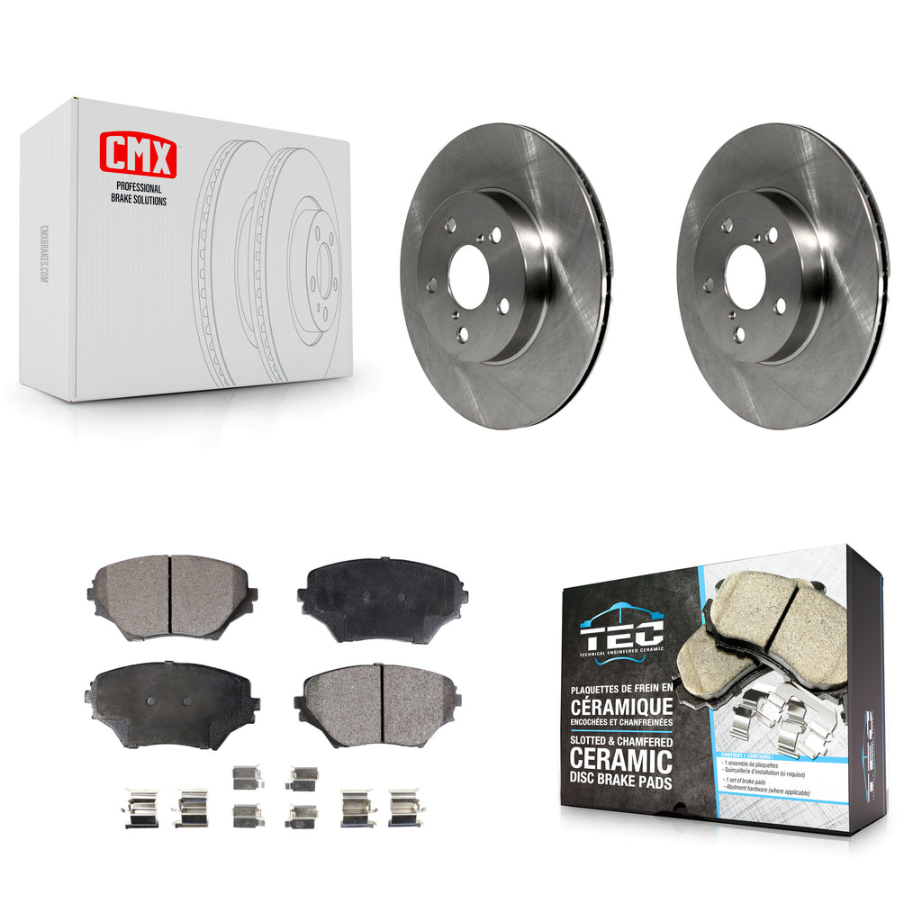 Front Brake Rotor And Ceramic Pad Kit For Toyota RAV4 BATTERY EV (EV BEV) engine