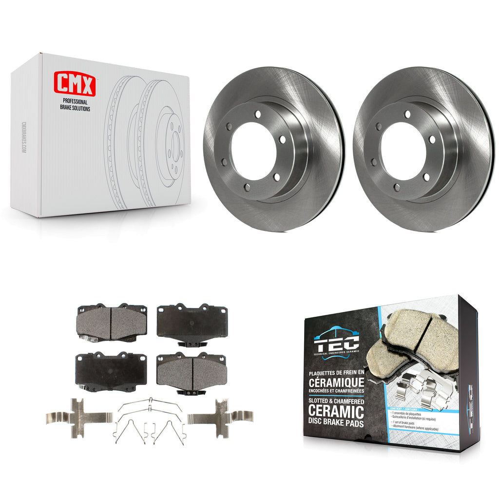 Front Disc Brake Rotors And Ceramic Pads Kit For Toyota 4Runner Tacoma