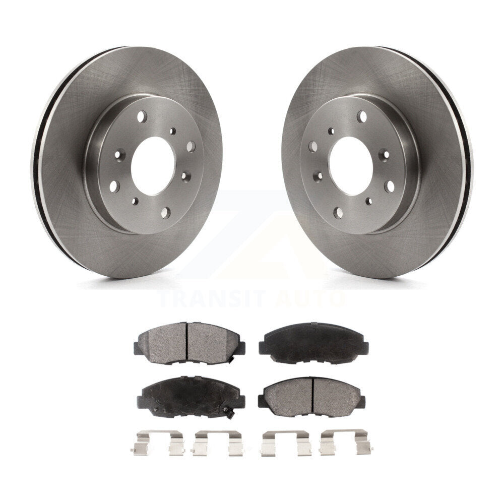 Front Disc Brake Rotors And Ceramic Pads Kit For Honda Accord Acura CL
