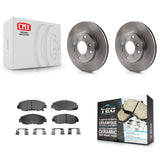 [Front] 1998-2002 Honda Accord Sedan with 2.3L Premium OE Brake Rotors & Ceramic Pads Kit For Max Braking