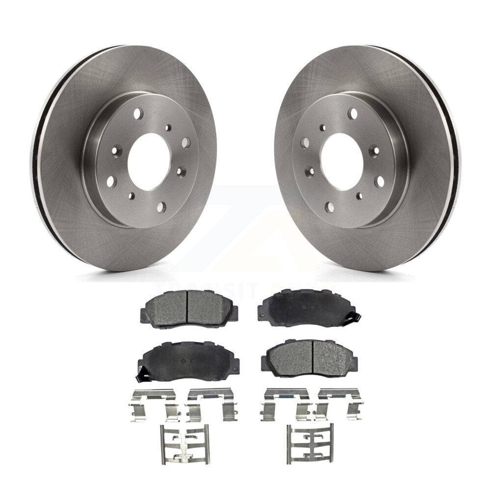 Front Disc Brake Rotors And Ceramic Pads Kit For 1993-1994 Honda Prelude VTEC