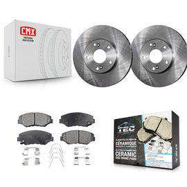 Front Brake Rotor & Ceramic Pad Kit For Honda Accord Civic Element Fit Acura ILX