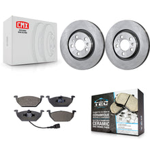 Load image into Gallery viewer, Front Disc Brake Rotor And Ceramic Pad Kit For Volkswagen Jetta Beetle Golf City