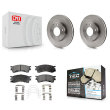 Load image into Gallery viewer, Front Brake Rotors Ceramic Pad Kit For 2002 Mazda 626 2.5L with Drum rear brakes