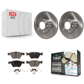 Front Disc Brake Rotors And Ceramic Pads Kit For BMW 528i 525i