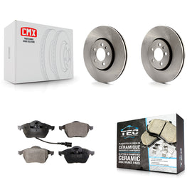 Front Disc Brake Rotors And Ceramic Pads Kit For Volkswagen Jetta Beetle Golf