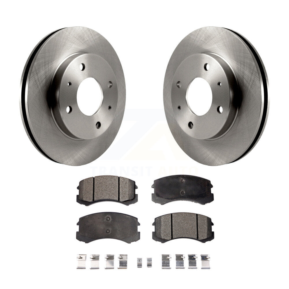 Front Disc Brake Rotors And Ceramic Pads Kit For Mitsubishi Lancer