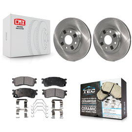 Front Disc Brake Rotors And Ceramic Pads Kit For Mazda Protege