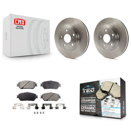 [Front] 2004-2006 Lexus ES330 Premium OE Brake Rotors & Ceramic Pads Kit For Max Braking