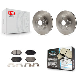 Front Disc Brake Rotors And Ceramic Pads Kit For Toyota Camry