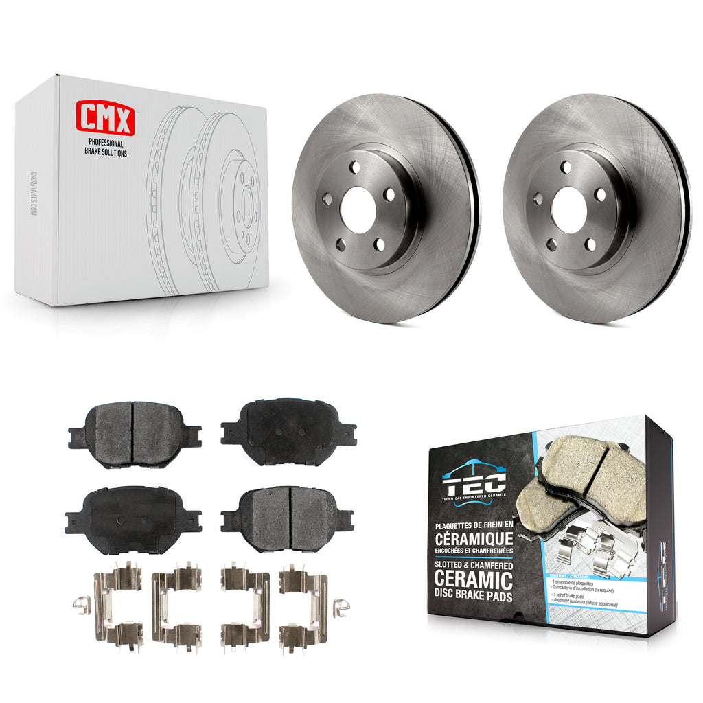 Front Disc Brake Rotors And Ceramic Pads Kit For Scion tC Toyota Celica