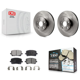 Front Disc Brake Rotors & Ceramic Pad Kit For Toyota Corolla Matrix Pontiac Vibe