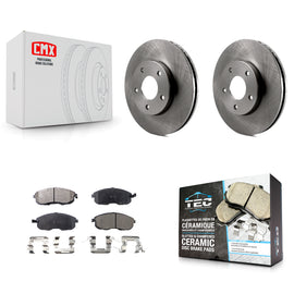 [Front] 2000-2001 Nissan Maxima INFINITI I30 Premium OE Brake Rotors & Ceramic Pads Kit For Max Braking