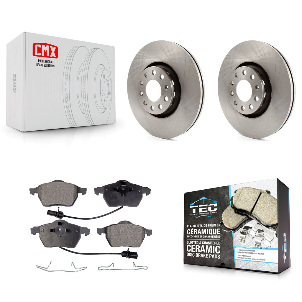 Front Disc Brake Rotors And Ceramic Pads Kit For Audi A4 Quattro A6 S4 S6