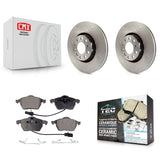 Front Disc Brake Rotors And Ceramic Pads Kit For Audi A4 Quattro A6 S4 S6