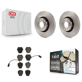 Front Brake Rotors Ceramic Pad Kit For Audi A8 Quattro With 323mm Diameter Rotor