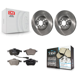 Front Disc Brake Rotor Ceramic Pad Kit For Volkswagen Jetta Audi Golf TT Quattro