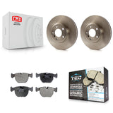 Front Disc Brake Rotors And Ceramic Pads Kit For BMW X5