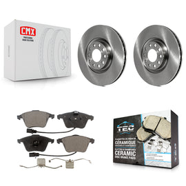 Front Disc Brake Rotors And Ceramic Pads Kit For Audi A4 Quattro