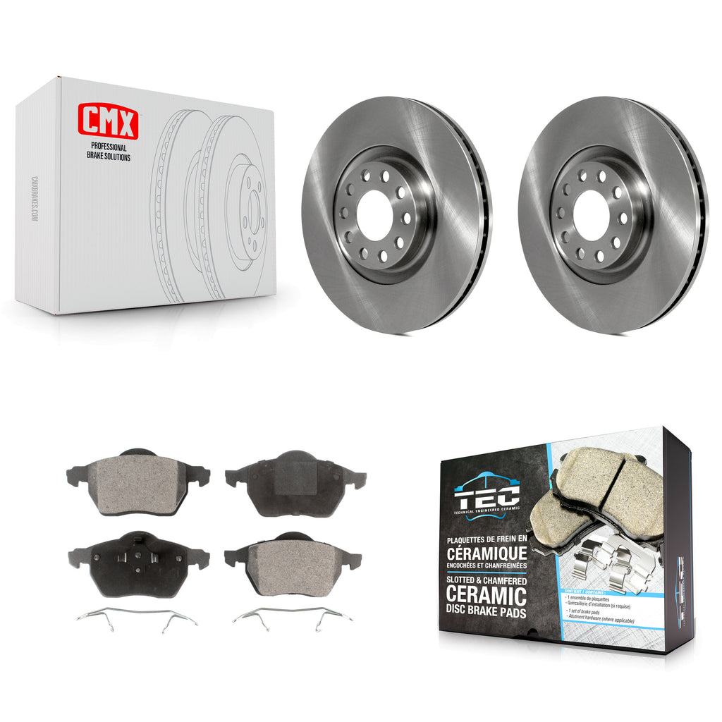 Front Brake Rotors Ceramic Pad Kit For Audi A6 Quattro With 320mm Diameter Rotor