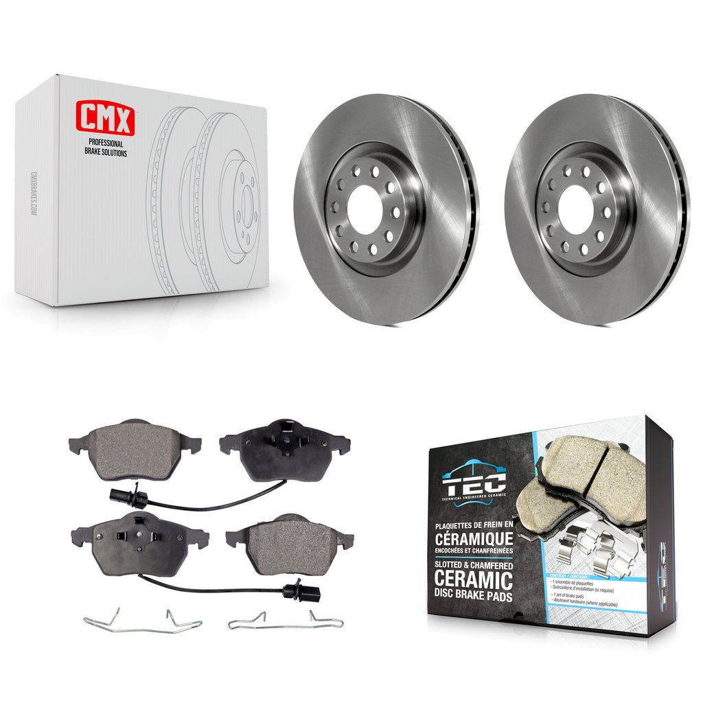 Front Brake Rotors Ceramic Pad Kit For Audi A6 Quattro With 320mm Diameter Rotor