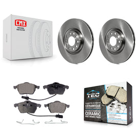 Front Brake Rotors Ceramic Pad Kit For Audi A6 Quattro With 320mm Diameter Rotor