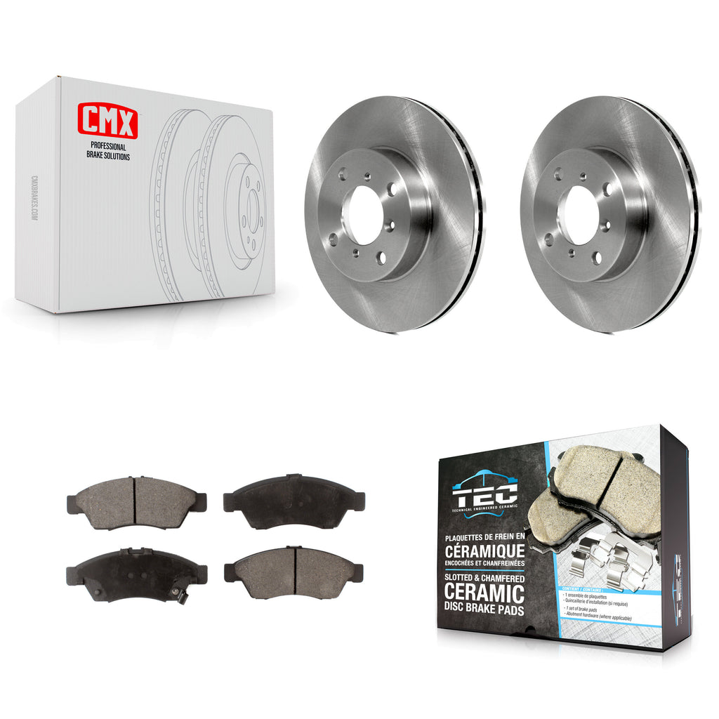 [Front] 2006-2007 Suzuki Aerio Premium OE Brake Rotors & Ceramic Pads Kit For Max Braking