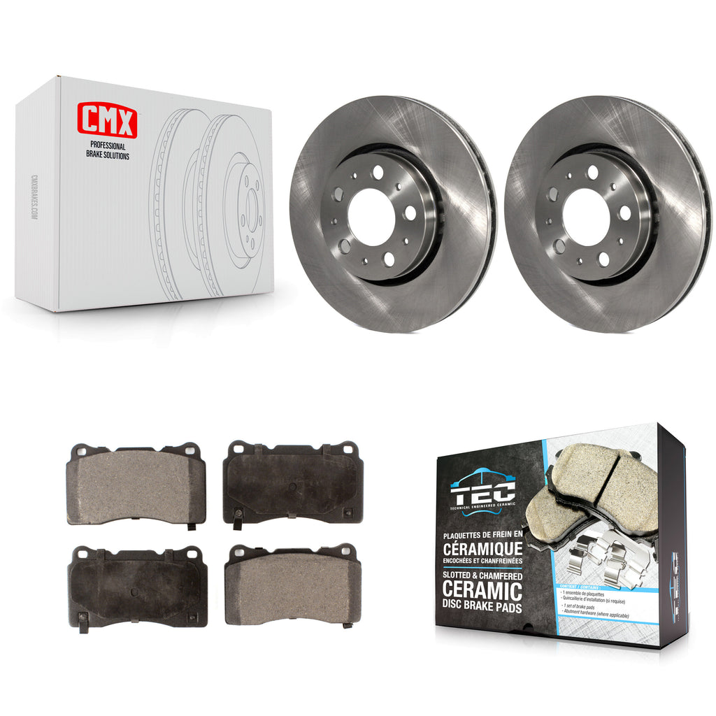 [Front] 2005-2007 Volvo V70 R Premium OE Brake Rotors & Ceramic Pads Kit For Max Braking