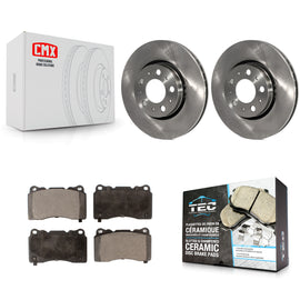 [Front] 2005-2007 Volvo V70 R Premium OE Brake Rotors & Ceramic Pads Kit For Max Braking