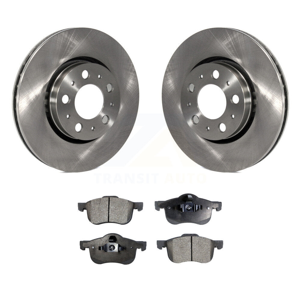 Front Disc Brake Rotors And Ceramic Pads Kit For Volvo S60 V70 XC70 S80