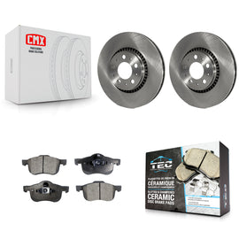 Front Disc Brake Rotors And Ceramic Pads Kit For Volvo S60 V70 XC70 S80