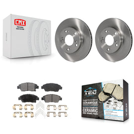 Front Disc Brake Rotors And Ceramic Pads Kit For Honda Civic Acura RSX CR-Z