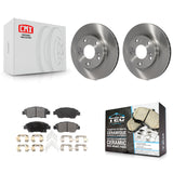 Front Disc Brake Rotors And Ceramic Pads Kit For Honda Civic Acura RSX CR-Z