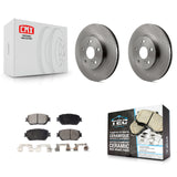 Front Disc Brake Rotors And Ceramic Pads Kit For Toyota Camry